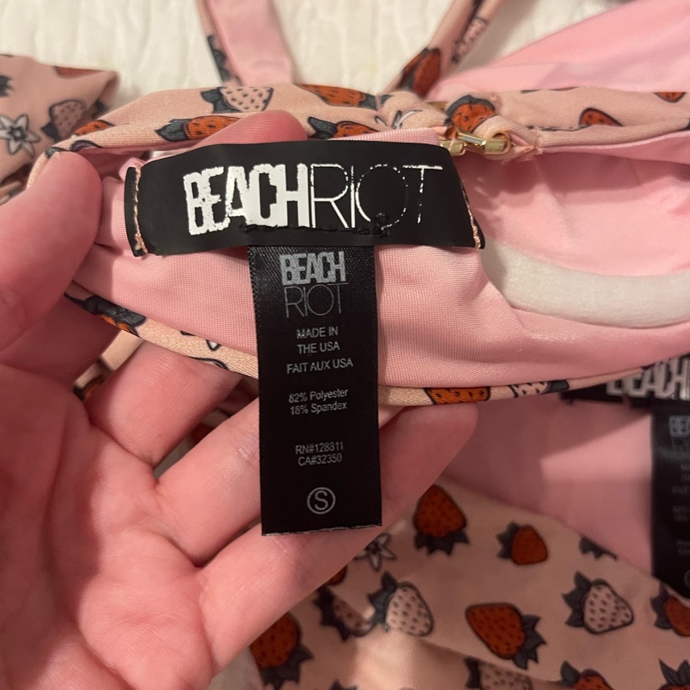 Beach Riot Pink Patterned Bikini Set - Picture 3 of 3